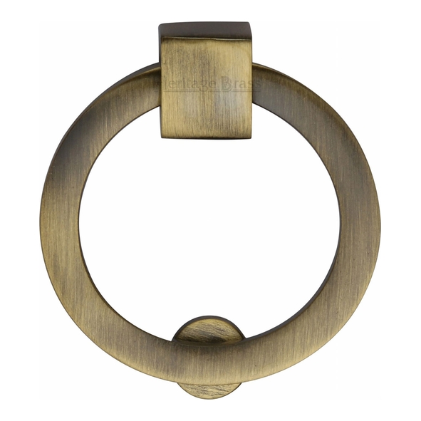 C6321 63-AT • 63mm Ø • Antique Brass • Heritage Brass Modern Round Cabinet Drop Handle